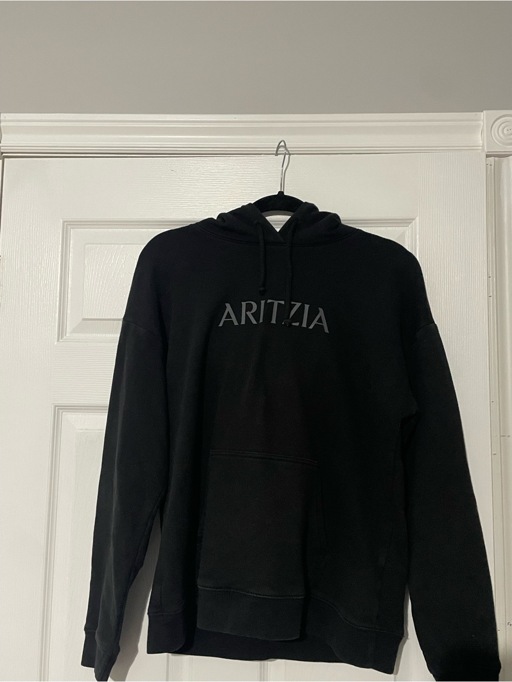 Aritzia Subtle Black Logo Hoodie